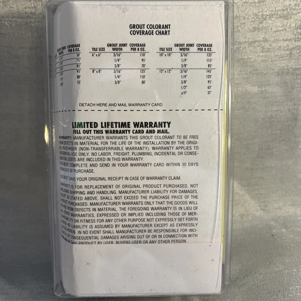 ColorFast Grout Colorant Kit Nutmeg Brown GC-C-050 includes Sponge & Brush